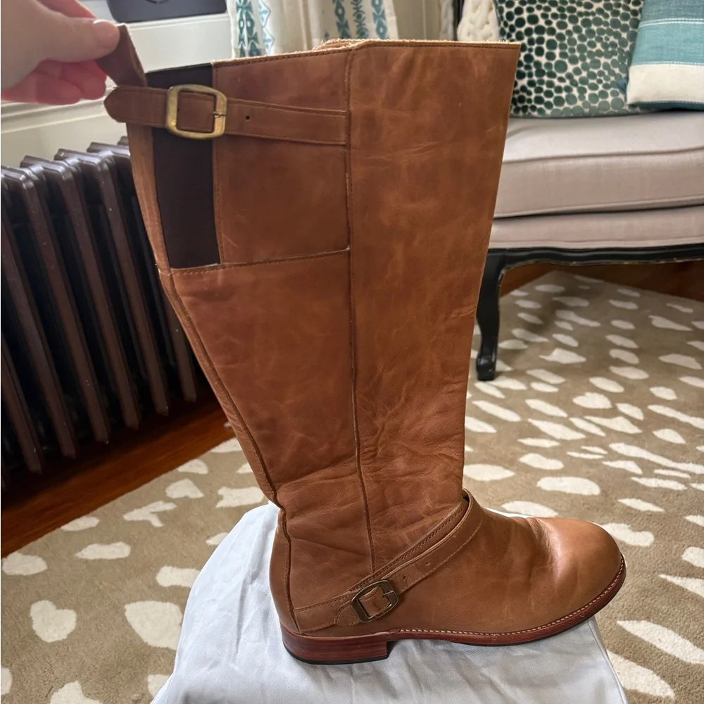 Wide Calf Boots-Real Leather. CUSTOM MADE. Size 8. More details in description. - Picture 8 of 12
